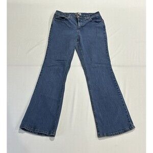 Levi Strauss Signature At Waist Bootcut Misses 12M Blue Med Wash Stretch H3A